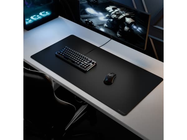 Glorious Gaming GLO-MP2-CLTH-EGL-XXL-BLK, Svart, Monokromatiskt, Tyg, Gummi, Halksäkert underlag, Spelmusmatta