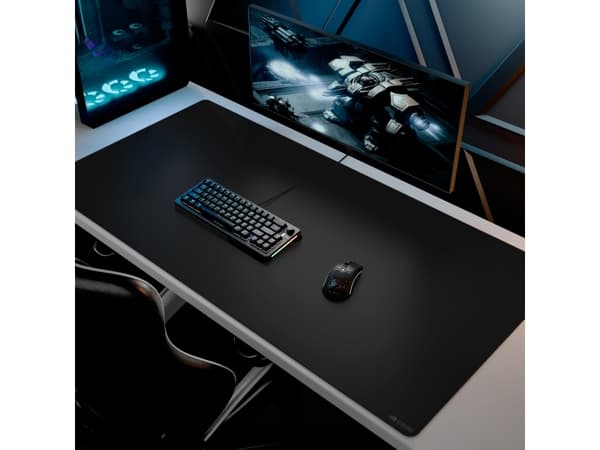 Glorious Gaming GLO-MP2-CLTH-EGL-3XL-BLK, Svart, Monokromatiskt, Tyg, Gummi, Halksäkert underlag, Spelmusmatta
