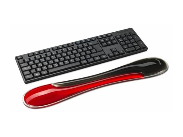 Kensington Duo Gel - Håndleddsstøtte for tastatur - smal - rød