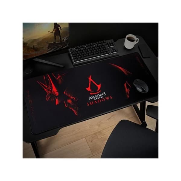 Tangentbordsmatta XXL - Assassin's Creed - Shadows - 90x40 cm - Halkfri - Slitstark
