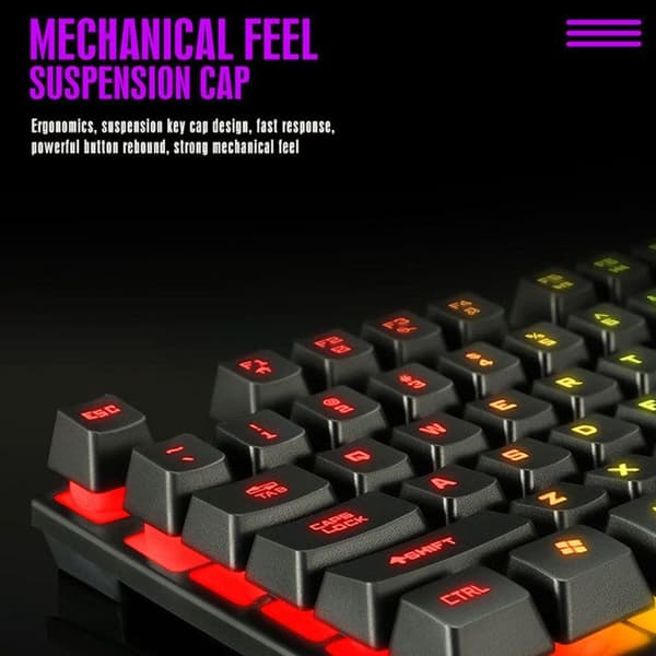 TD® Optical Wired RGB Gamer Mouse 17 knappar svart och gul / USB-port / Ultrasnabb respons / 12 000 dpi / Ljusstark LED