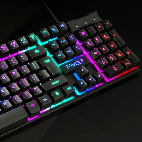 TD® Optical Wired RGB Gamer Mouse 17 knappar svart och gul / USB-port / Ultrasnabb respons / 12 000 dpi / Ljusstark LED