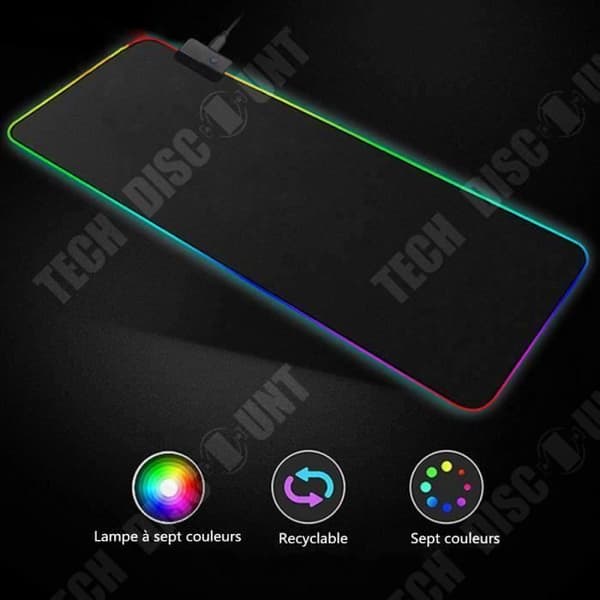 TD® Musmatta i stor storlek RGB Gaming Ljusstyrka Atmosfär Gaming Ljusbelysning för tangentbordsmus Skrivbordsdekoration