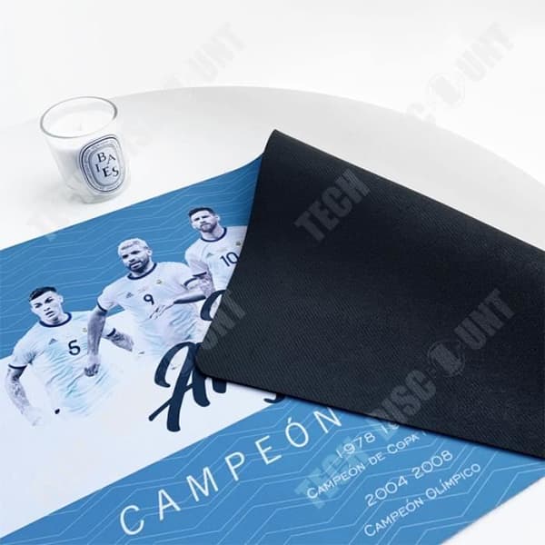 TD® musmatta Argentinas landslag Messi fotbollsfan Överdimensionerad halkfri spelmusmatta