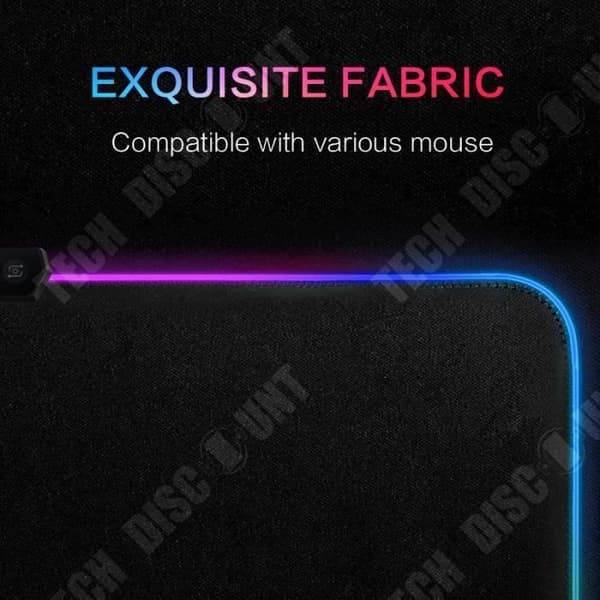 TD® Gaming Utseende Anti-slip musmatta / LED-ljus för spelmus med greppvänlig yta