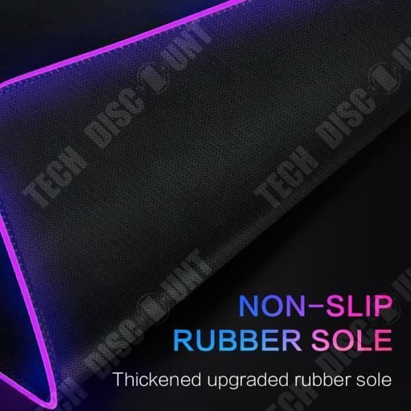TD® Gaming Utseende Anti-slip musmatta / LED-ljus för spelmus med greppvänlig yta