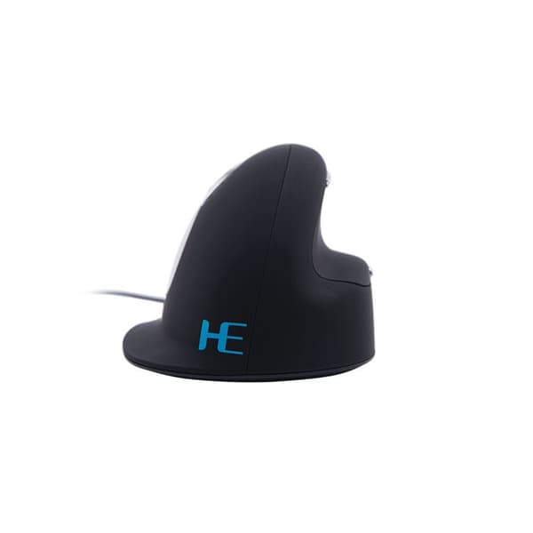 R-GO HE MOUSE, ERGONOMISK DESIGN, VÄNSTERHANDIG VERTIKAL MUS, STOR Svart