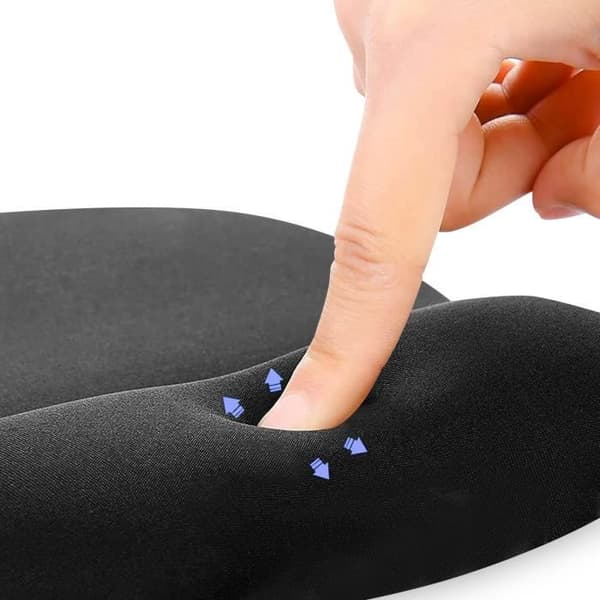 Ergonomisk musmatta med anti-trötthets handledsstöd LinQ Svart