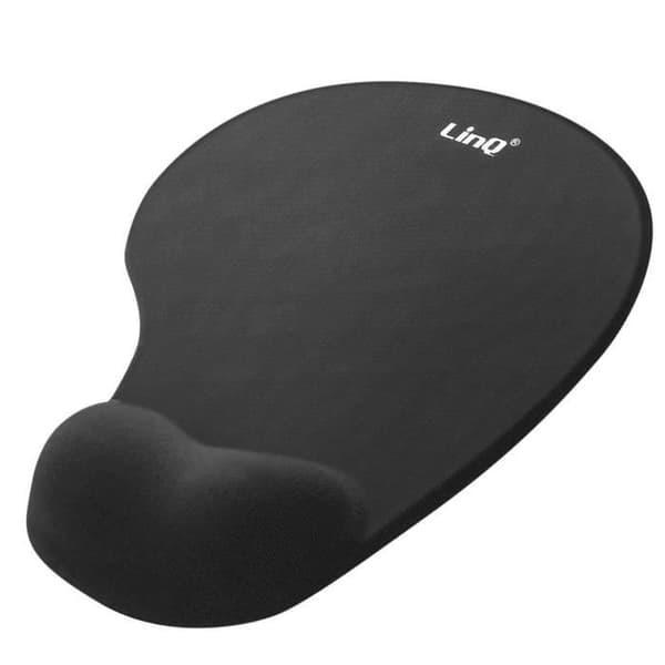 Ergonomisk musmatta med anti-trötthets handledsstöd LinQ Svart