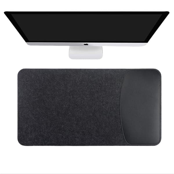 INF Elegant Filt & PU Läder Musmatta Svart S