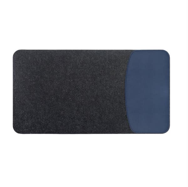 INF Elegant Filt & PU Läder Musmatta Blå M