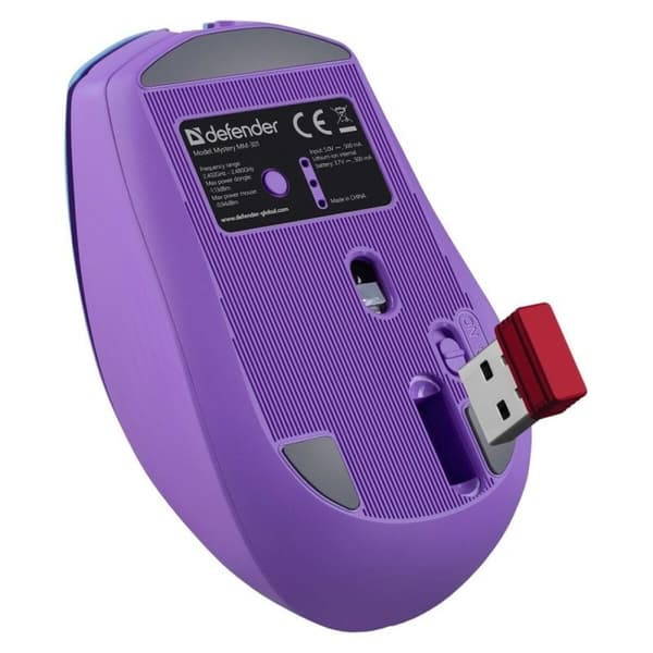 Trådlös Mus Bluetooth Defender MISTERIO MM-301 Violett