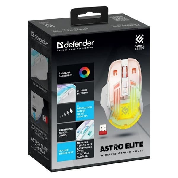 Gaming Mus Defender GM-056 ASTRO ELITE Vit 3200 DPI