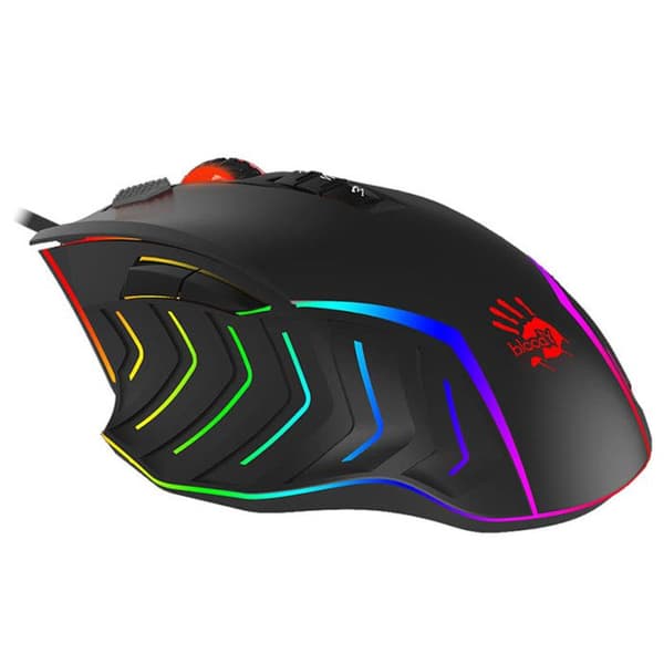 A4TECH Gaming Mouse, USB, 8000 DPI, Metal Skates, J95 RGB Pixart (aktiverad)