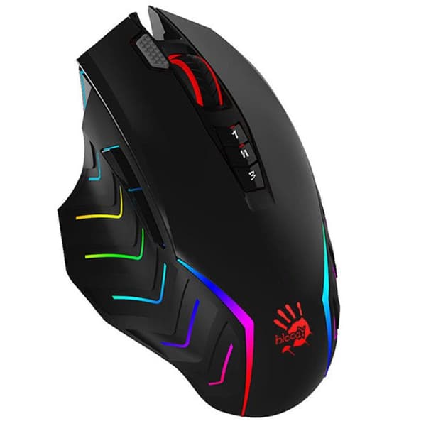 A4TECH Gaming Mouse, USB, 8000 DPI, Metal Skates, J95 RGB Pixart (aktiverad)