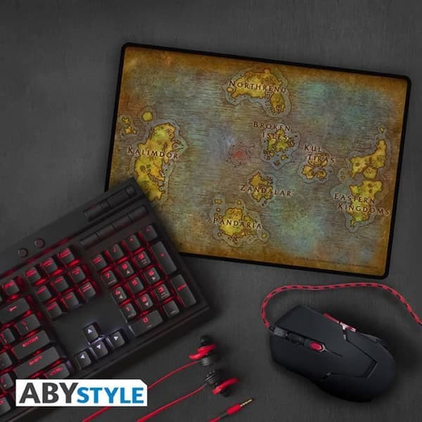 Gaming musmatta - WORLD OF WARCRAFT - Karta - 3 mm tjock - 25 x 35 cm - Kompatibel med laser/optisk