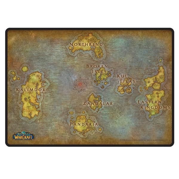 Gaming musmatta - WORLD OF WARCRAFT - Karta - 3 mm tjock - 25 x 35 cm - Kompatibel med laser/optisk