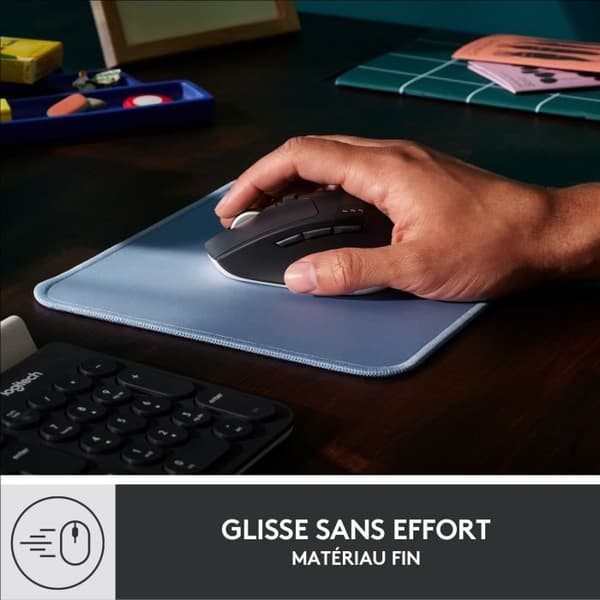 Musmatta - Logitech - Studio Series - Enkel glid - Blågrå