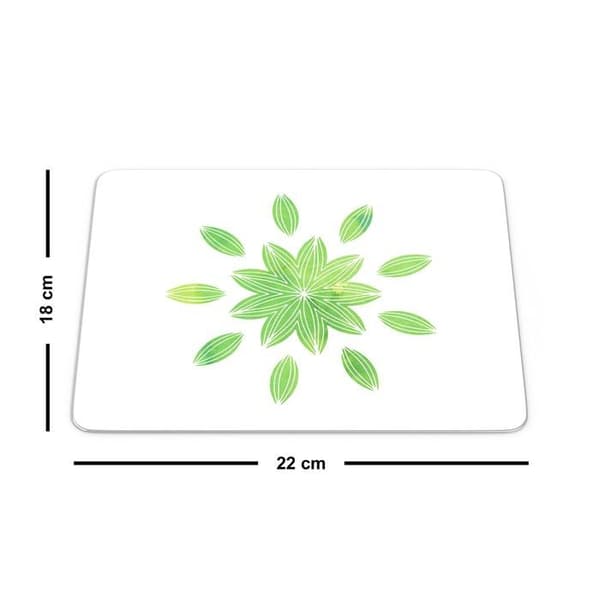 Bonamaison - 1 -, digitaltryckt rektangel musmatta, halkfri botten, för kontor och hem, storlek: 22x8cm