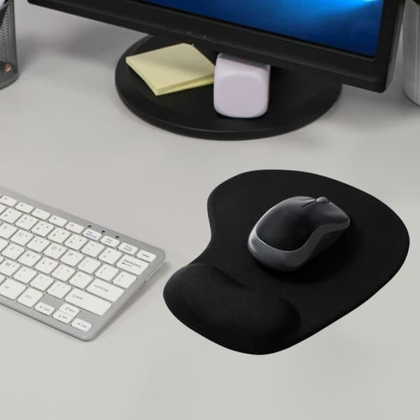 Musmatta - TRIXES - Svart - Ergonomisk - Gel handledsstöd - Halkfritt