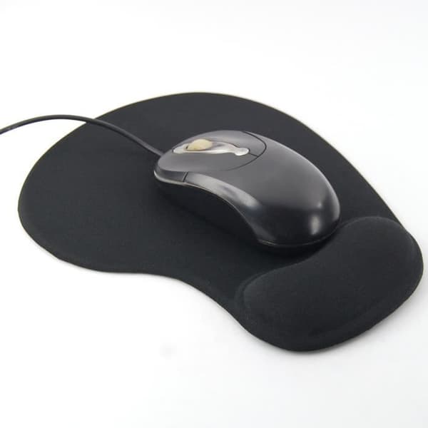 Musmatta - TRIXES - Svart - Ergonomisk - Gel handledsstöd - Halkfritt