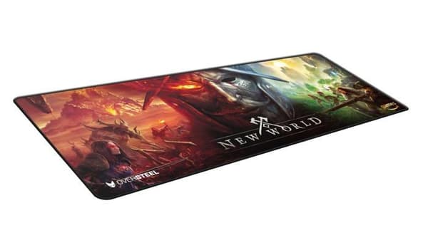 Oversteel - NAT-OV-MP-WORLD-B - MAGNALIUM AETERNUM PC-spelmusmatta, XL storlek (900x350x4 mm), New World Edition
