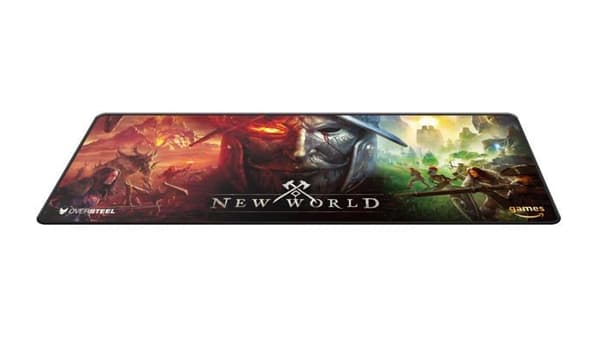 Oversteel - NAT-OV-MP-WORLD-B - MAGNALIUM AETERNUM PC-spelmusmatta, XL storlek (900x350x4 mm), New World Edition
