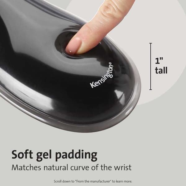 Kensington Musmatta - K62399US - Duo Gel Musmatta med Handledsstöd, Grå (), , Grå