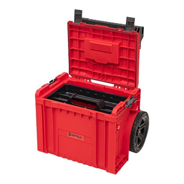 Qbrick System PRO Cart 2.0 Plus RÖD ULTRA HD stapelbar 490 x 415 x 660 mm 29 l IP54 dubbel avtagbart teleskophandtag