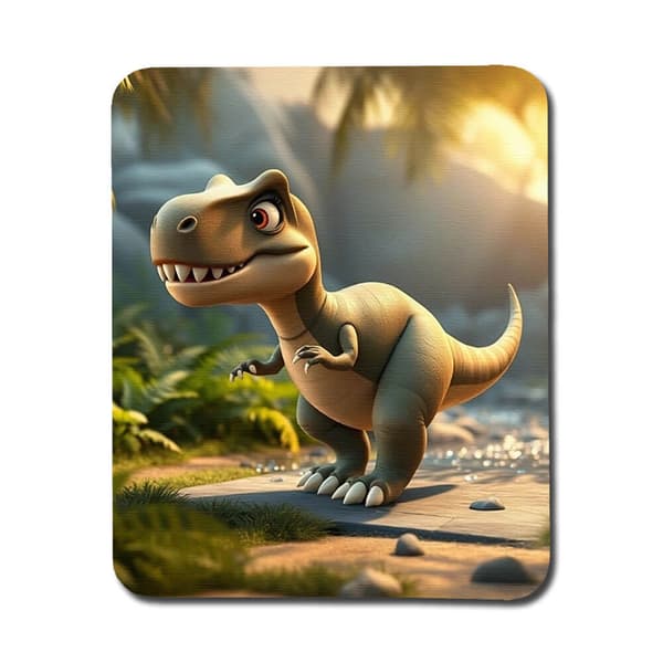 Barn Tecknad Dinosaurie Tyrannosaurus Rex Musmatta