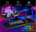 Miniatyrbild 5 av 8: OBOSOE Gaming Musmatta med RGB LED-ljus – 80x30 cm, 14 Ljuslägen, Vattentät och Halkfri