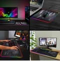 Miniatyrbild 7 av 8: OBOSOE Gaming Musmatta med RGB LED-ljus – 80x30 cm, 14 Ljuslägen, Vattentät och Halkfri