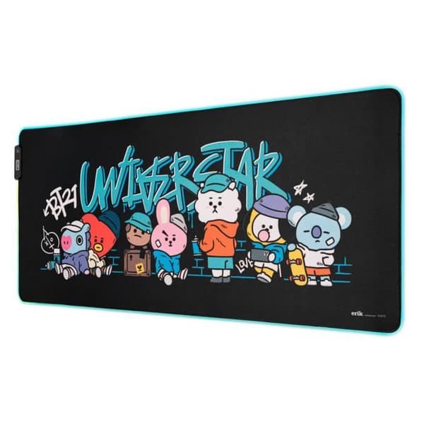 XXL musmatta - BT21 - RGB LED - Yta med hög densitet - Vattentät beläggning - Halkfri