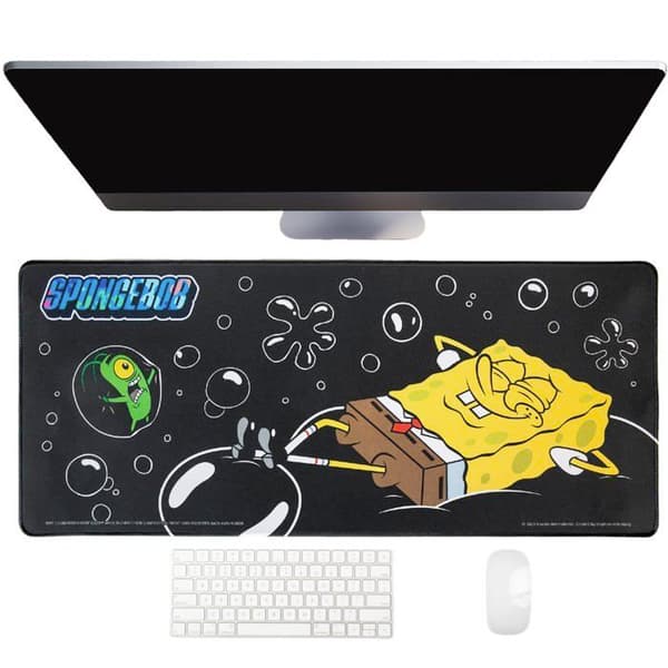 SpongeBob fyrkantmusmatta - TM-02774 - SpongeBob skrivbordsunderlägg, 70 x 30 cm, Officiell produkt, för alla fans