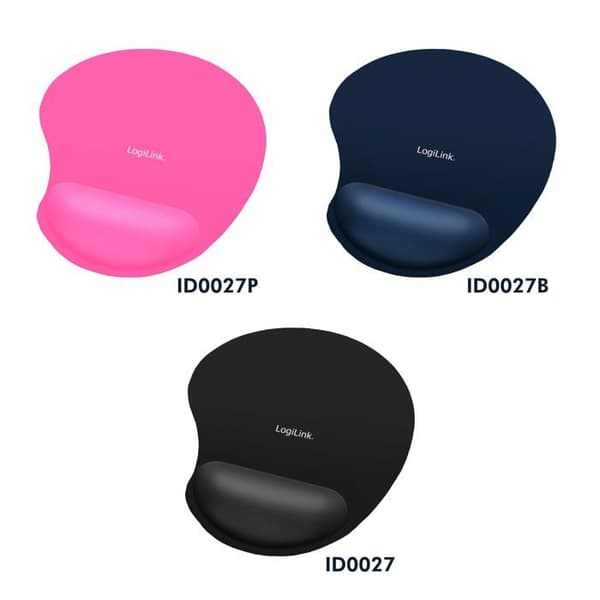 Musmatta - LogiLink - Blå - Handledsstöd - Självhäftande baksida - 3 mm tjock