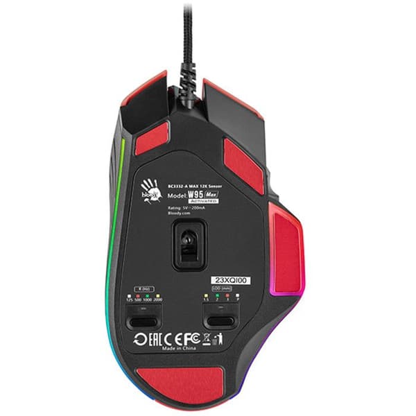 A4TECH BLOODY W95Max USB-sportmus Röd A4TMYS47257