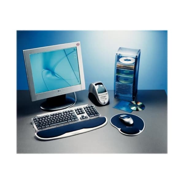 DATALINE Premium Gel Mouse Pad Musmatta med handledsstöd svart, silver