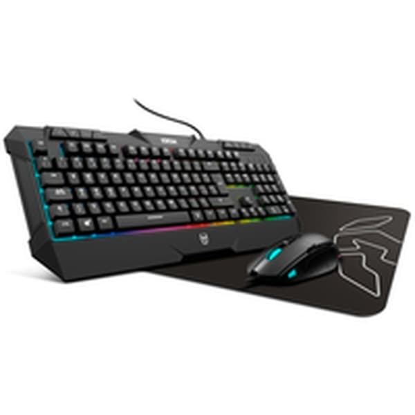 Gaming-tastatur og -mus Krom Kunai Spansk qwerty Sort
