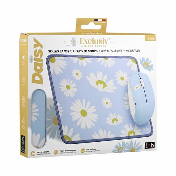 Pelihiiri ja alusta T'NB DAISY Sininen