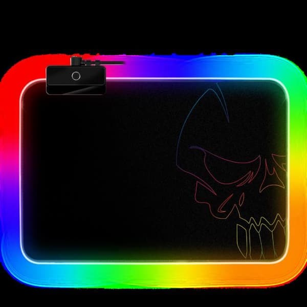 SPIRIT OF GAMER - Medium RGB-musmatta - Ljus LED-bakgrundsbelysning 10 lägen + RGB-färger - Komfortstruktur - Halkfri