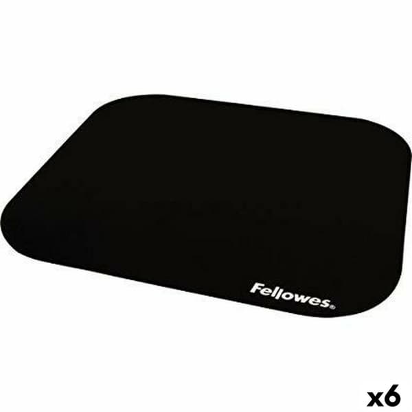 Halkfri matta Fellowes    Svart Polyester Gummi (6 antal)