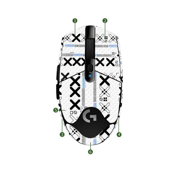 INF Parannettu pito: Liukumattomat hiiritarrat Logitech G304:lle Musta valkoinen