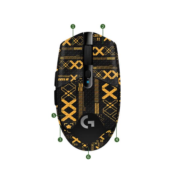INF Parannettu pito: Liukumattomat hiiritarrat Logitech G304:lle Musta kulta