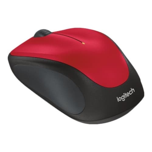 Logitech M235 - mus - 2.4 GHz - röd Svart, Röd