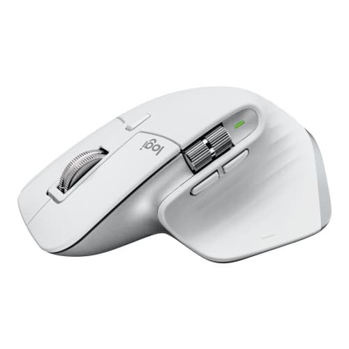 Logitech Master Series MX Master 3S - mus - Bluetooth, 2.4 GHz - blekgrå Silver, Vit
