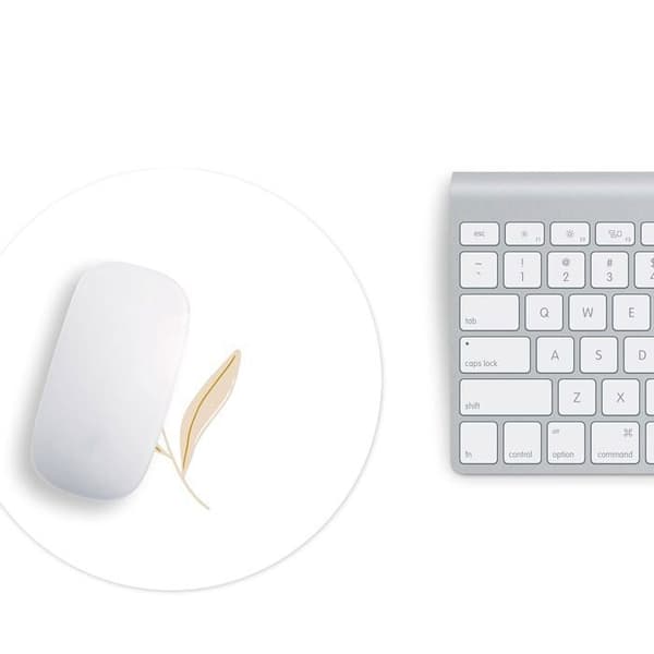 Questo casa - 1 -, Rund digitaltryckt musmatta med halkfri botten för kontor och hem Diameter 22 cm