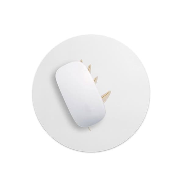 Questo casa - 1 -, Rund digitaltryckt musmatta med halkfri botten för kontor och hem Diameter 22 cm