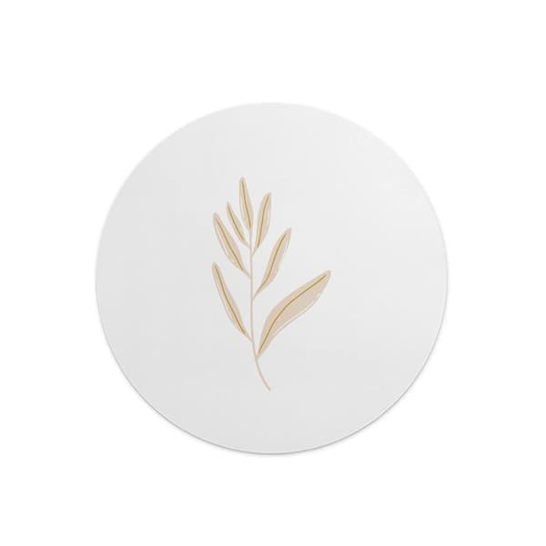 Questo casa - 1 -, Rund digitaltryckt musmatta med halkfri botten för kontor och hem Diameter 22 cm