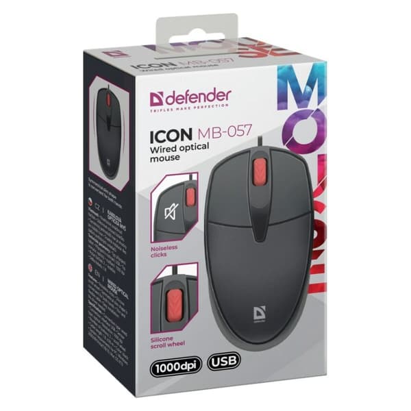 Optisk Mus Defender DEFENDER ICON MB-057 Svart