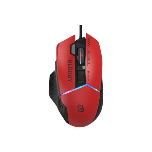 Bloody W95 Max Sports - mus - USB - sportig röd